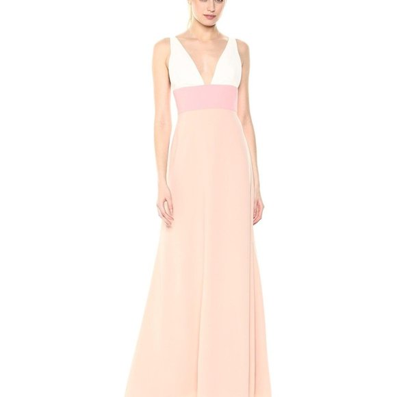 JILL JILL Stuart V-neck Pink Colorblock Dress - Picture 1 of 3